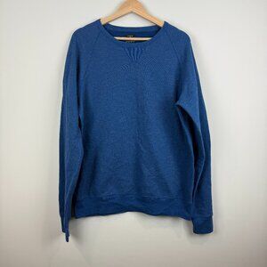 Mens J Crew Authentic Fleece Crewneck Sweater in Royal Blue, Size XL